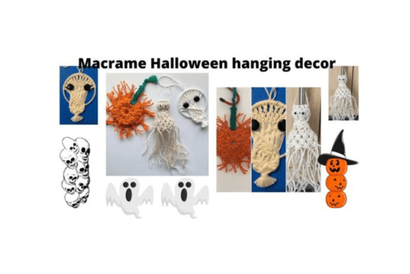 3 Halloween Wall Hanging Macrame Patterns