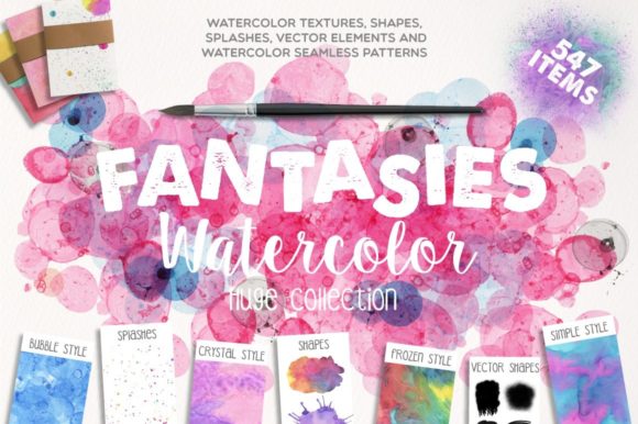 Discover the Fantasies Watercolor Collection: A Creative Resource for Designers and Artists