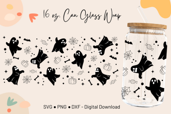 Funny Ghost 16oz Libbey Wrap SVG – A Spooky Halloween DIY Essential