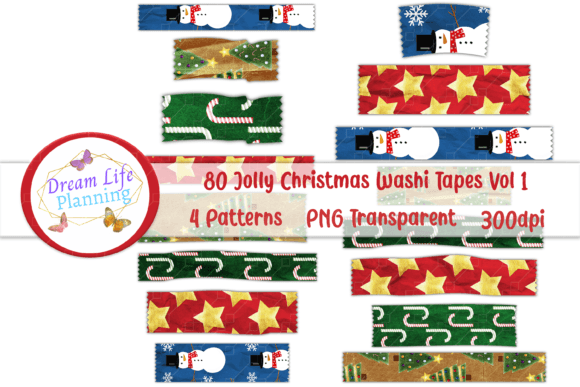 Jolly Christmas Washi Tapes Vol 1: A Creative Crafting Essential for the Holiday Season