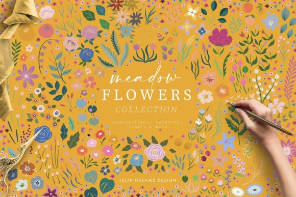 Meadow Flowers Collection: A Versatile Resource for Creative Projects