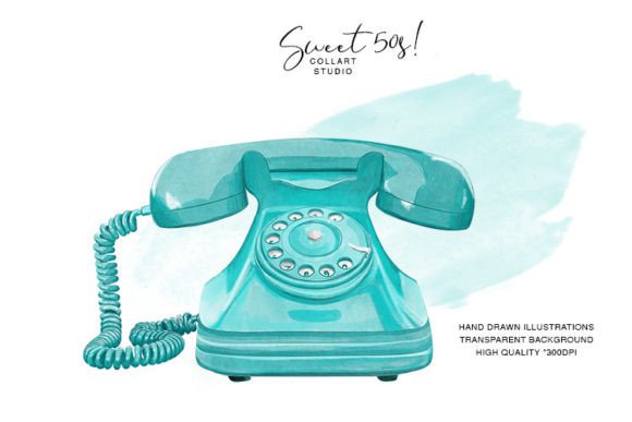 Old Telephone Retro Phone Clip Art