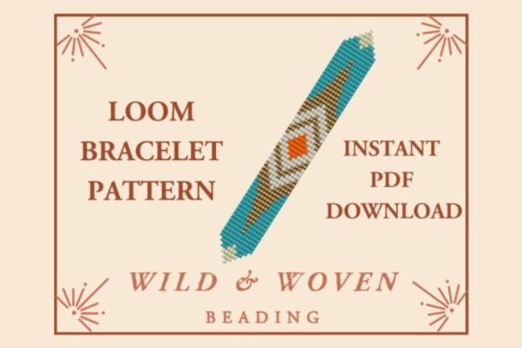 Santa Fe Turquoise Beaded Loom Bracelet