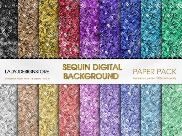 Sequin Digital Background Seamless Sequin