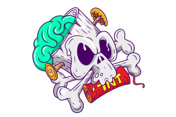 Skull Cartoon Character
