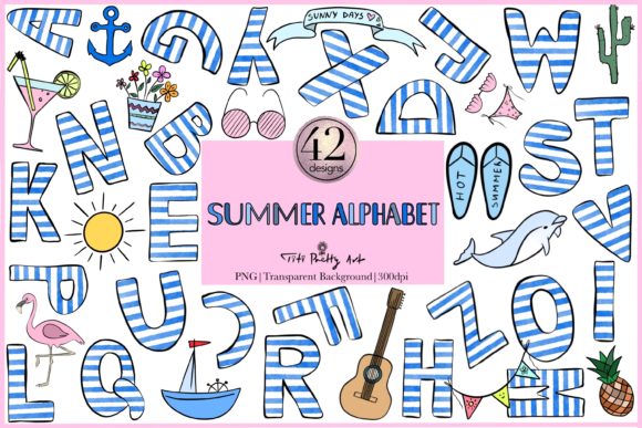 Summer Alphabet Doodle Letters Clipart: A Creative Resource for Design Enthusiasts