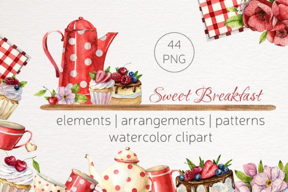 Sweet Tea Party. Watercolor