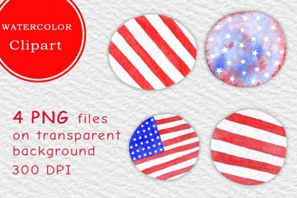 Watercolor American Clipart PNG: A Versatile Resource for Creative Projects