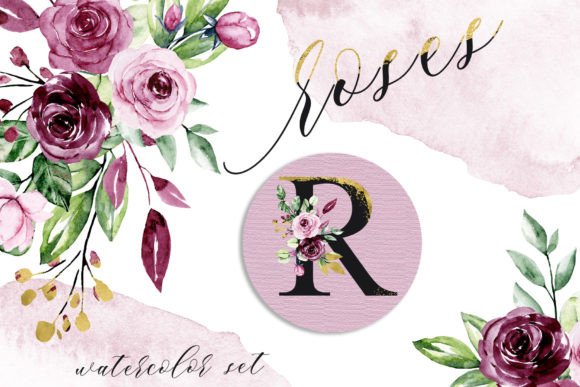 Watercolor Flowers Roses